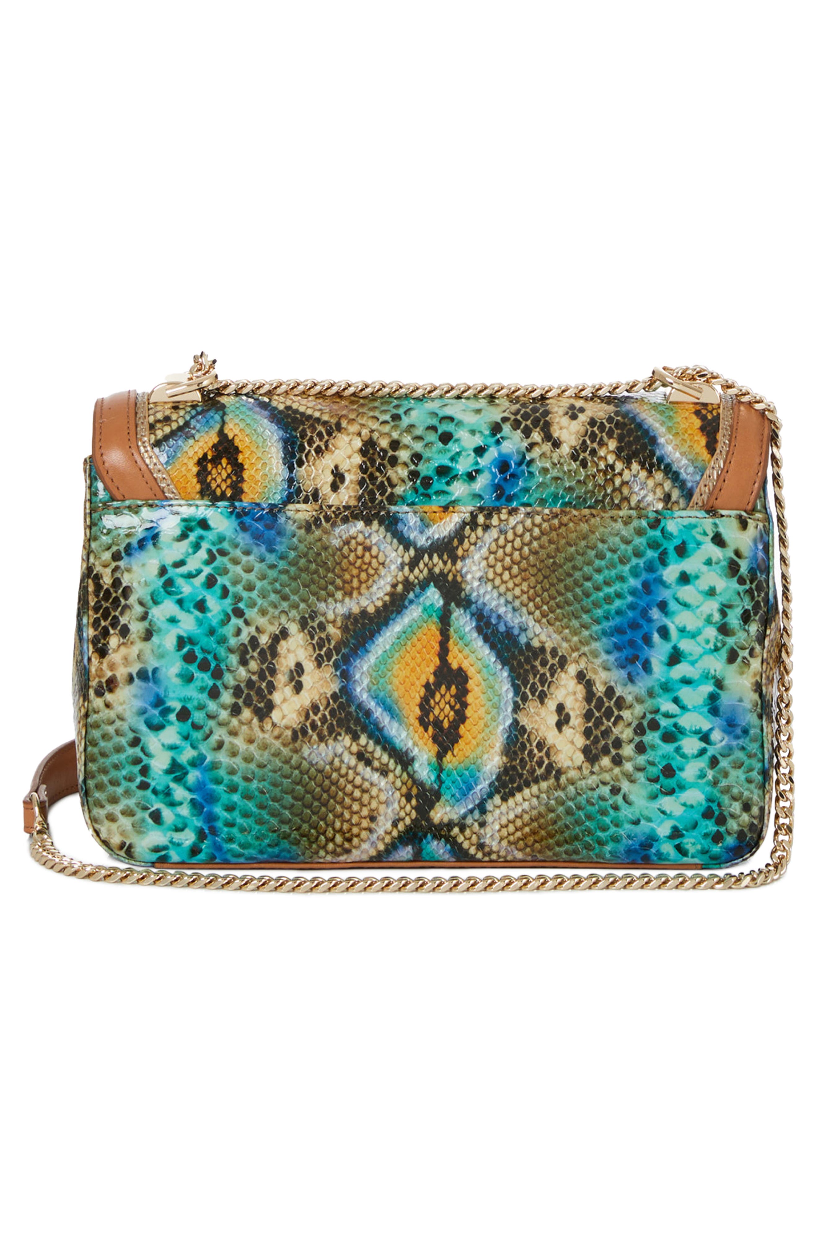 Brahmin Rosalie Snake Embossed Leather Convertible Crossbody Bag, Alternate, color, 