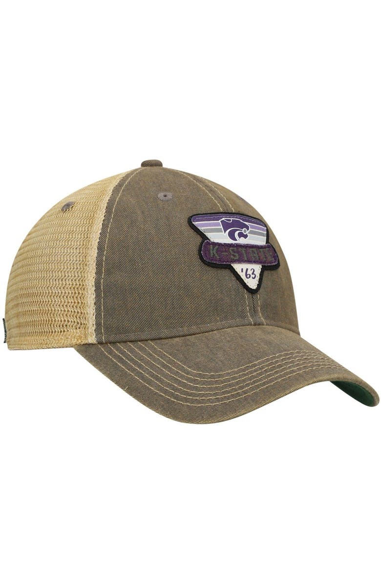 LEGACY ATHLETIC Men's Gray Kansas State Wildcats Legacy Point Old Favorite Trucker Snapback Hat, Alternate, color, Gray