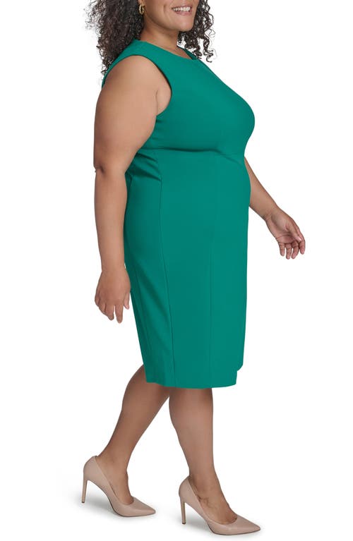 Calvin Klein Basic Sleeveless Sheath Dress In Meadow