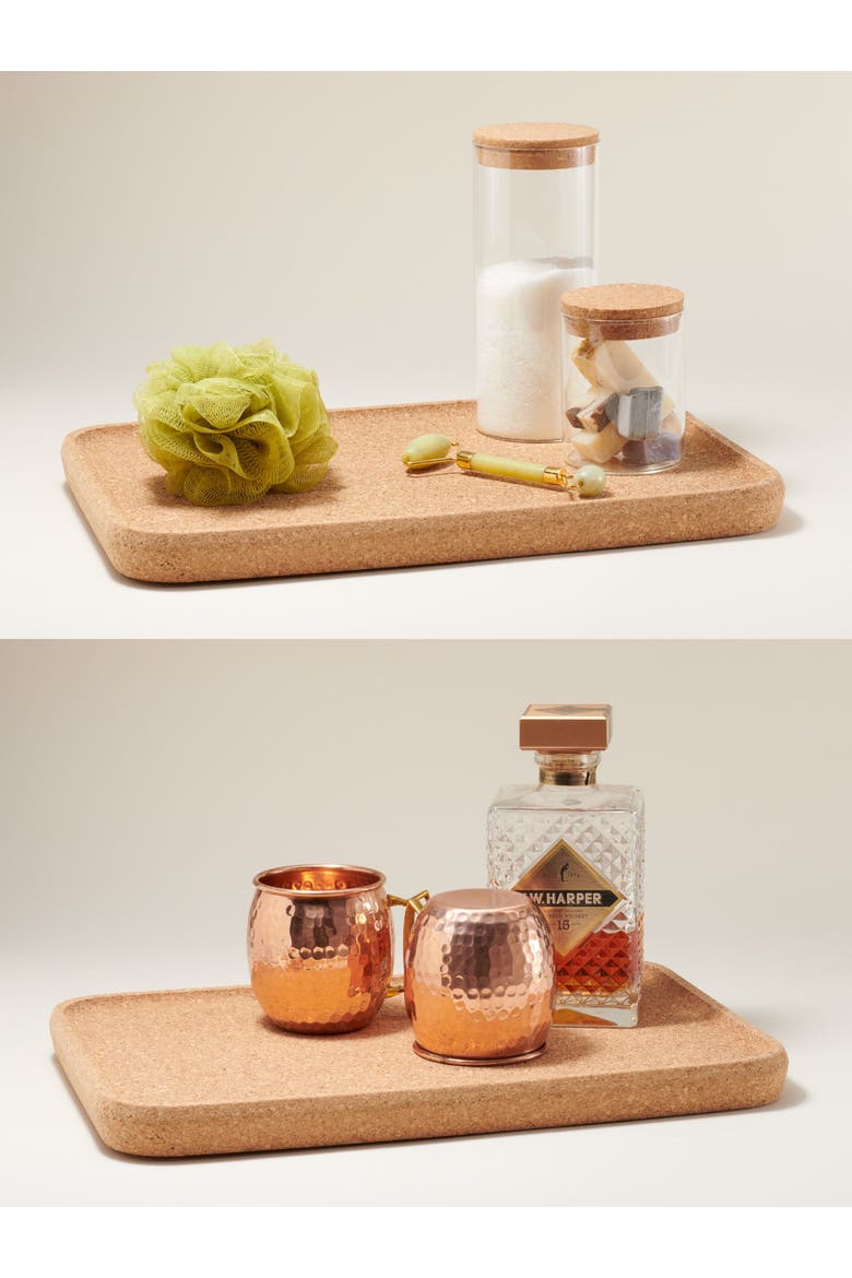 Modern Home Cork Tray, Alternate, color, Tan
