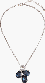Modenaire Teardrop Trio Cluster Pendant Necklace