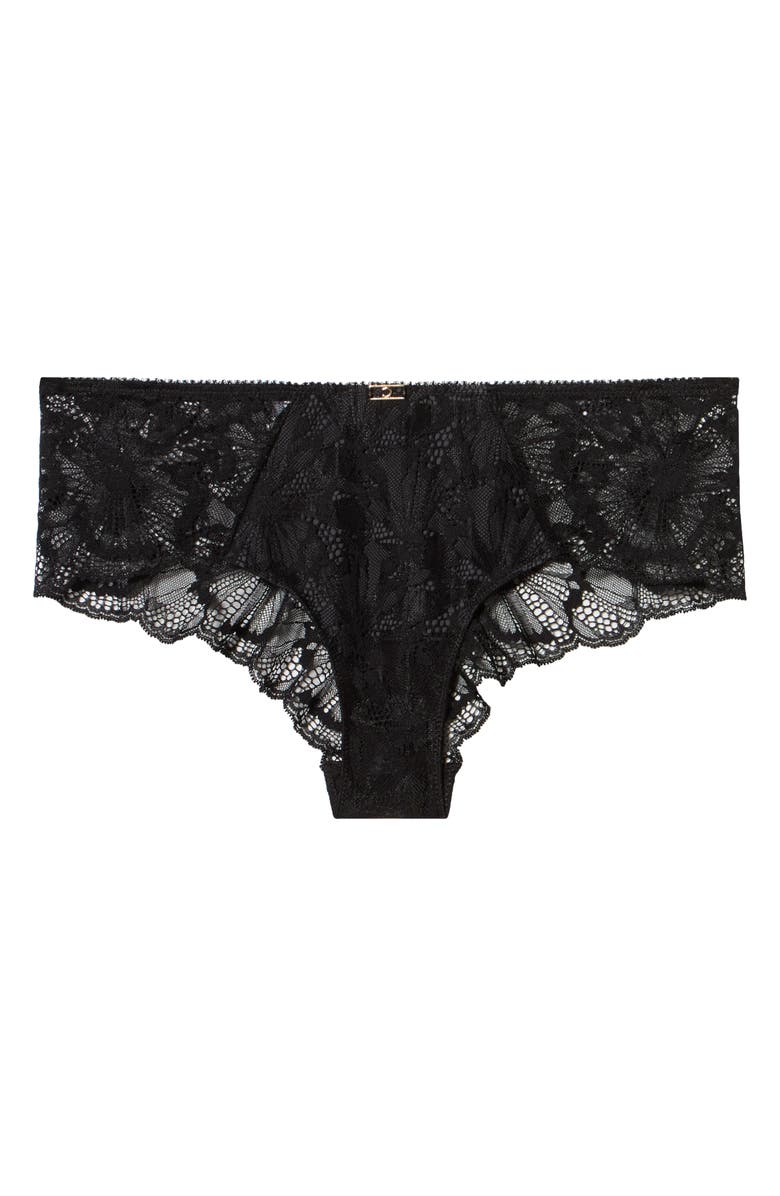 Chantelle Lingerie Muse Lace Hipster Panties, Alternate, color, Black