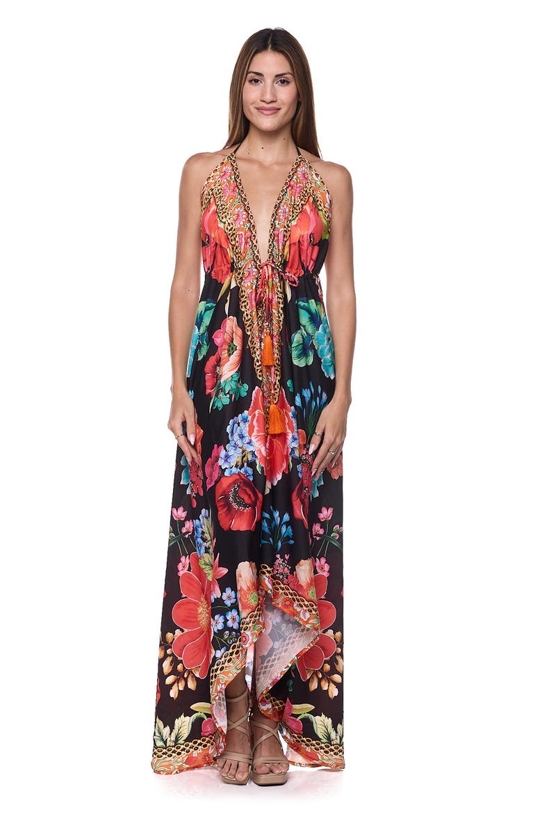 Cover-Up Halter Dress, Alternate, color, BLACK