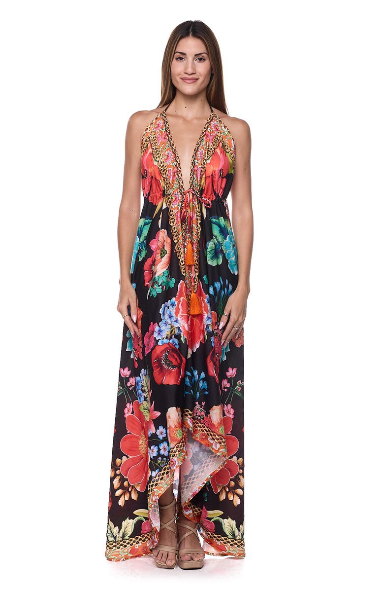 RANEES Cover-Up Halter Dress, Alternate, color, Black