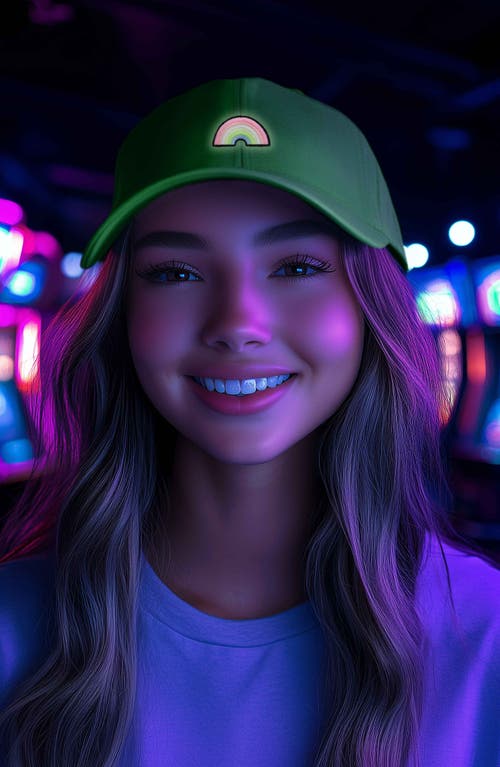 Dalix Rainbow Hat In Kelly Green