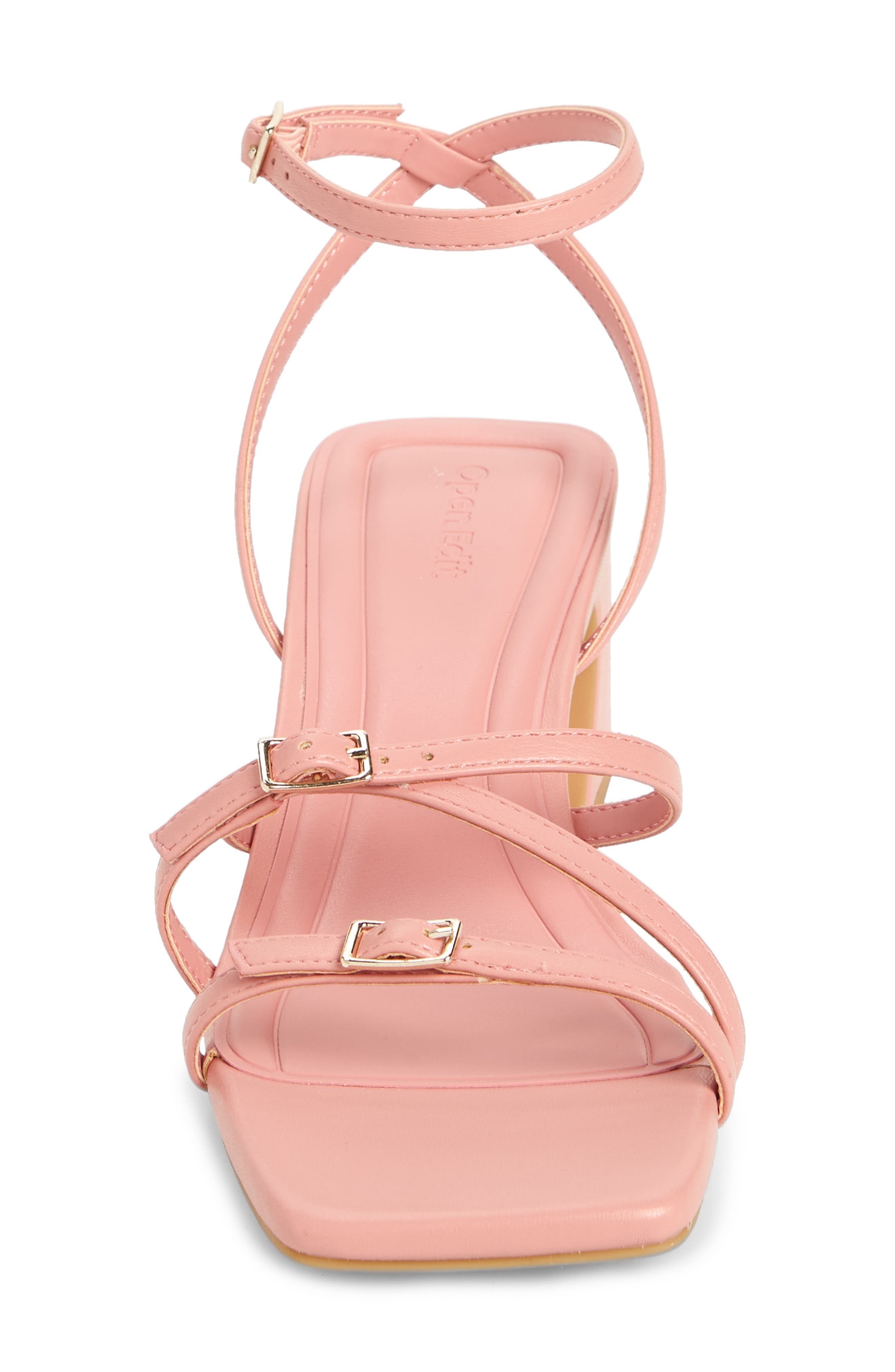 Iliana Ankle Strap Sandal, Alternate, color, PINK GUAVA