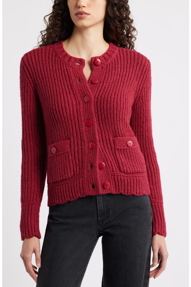 Boxy Cardigan, Alternate, color, RED RUMBA