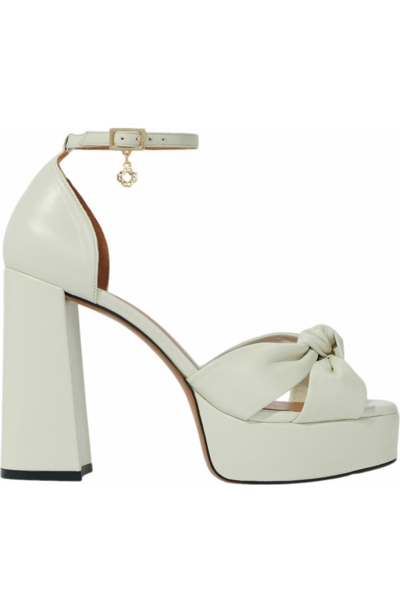 maje Leather platform sandals, Main, color,