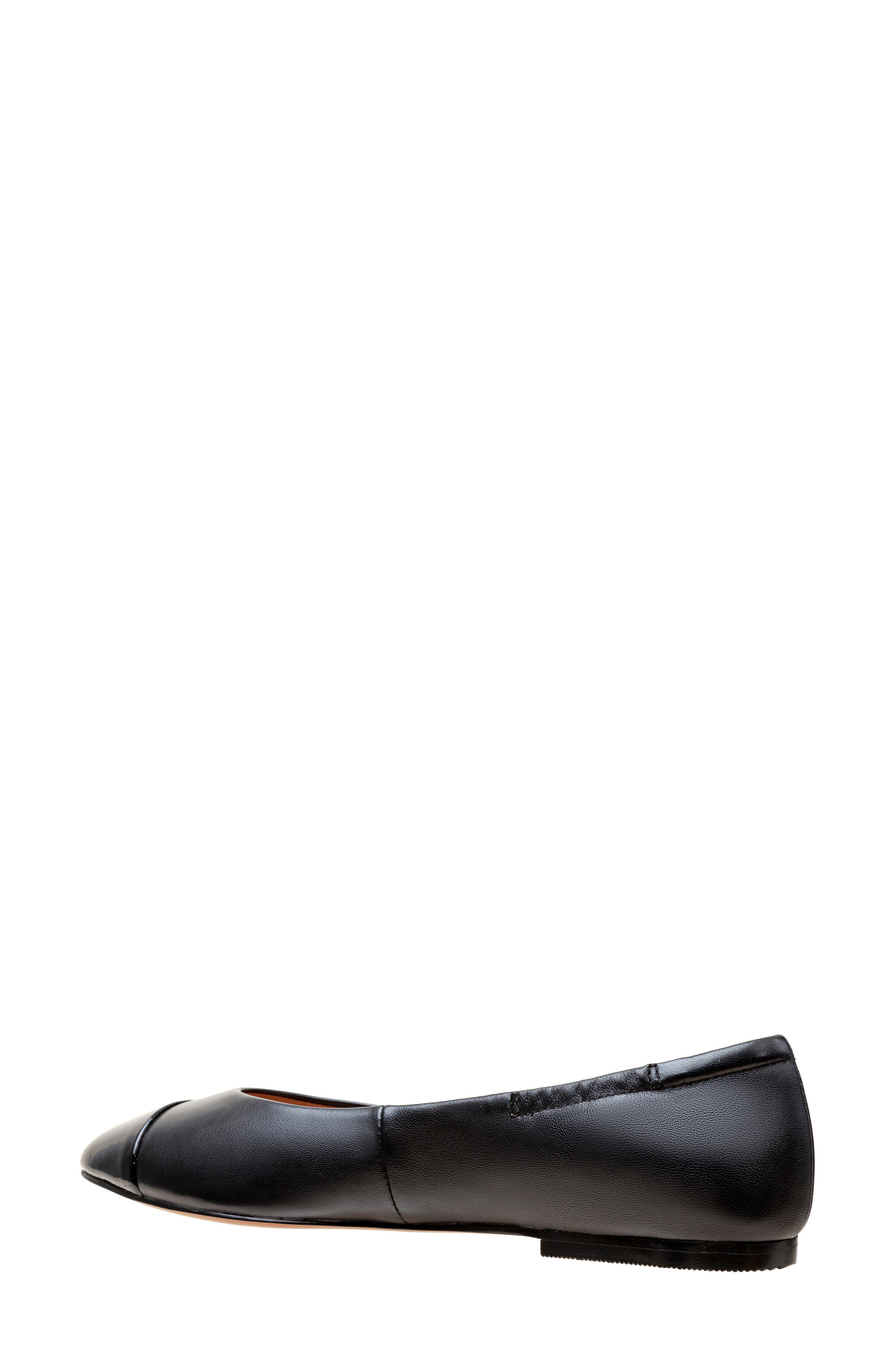 Linea Paolo Nolan Cap Toe Ballet Flat, Alternate, color, Black