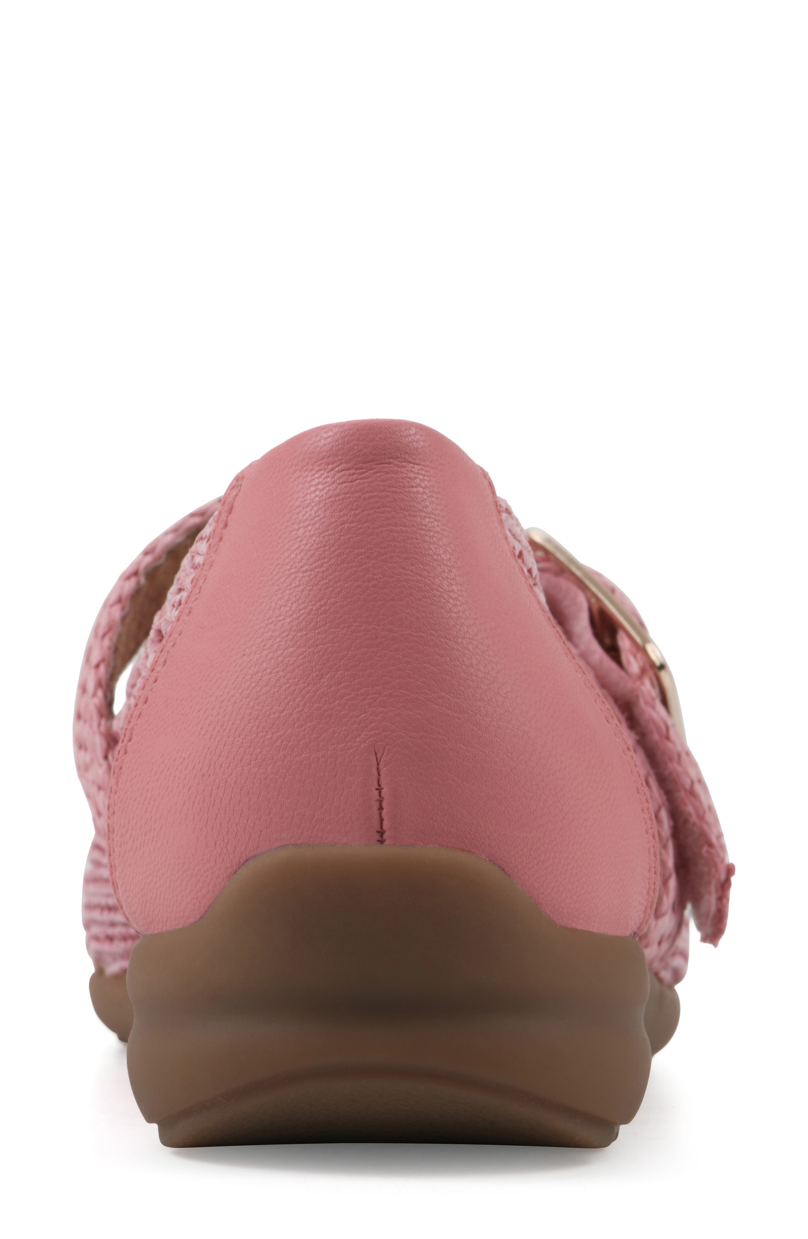 Cordette Woven Mary Jane Flat, Alternate, color, PEACH/ FABRIC