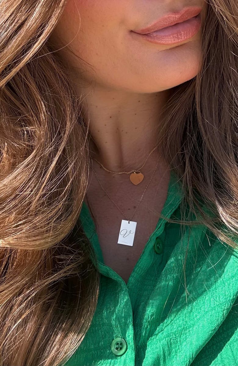 Set & Stones Stella Initial Pendant Necklace, Alternate, color, Gold / A