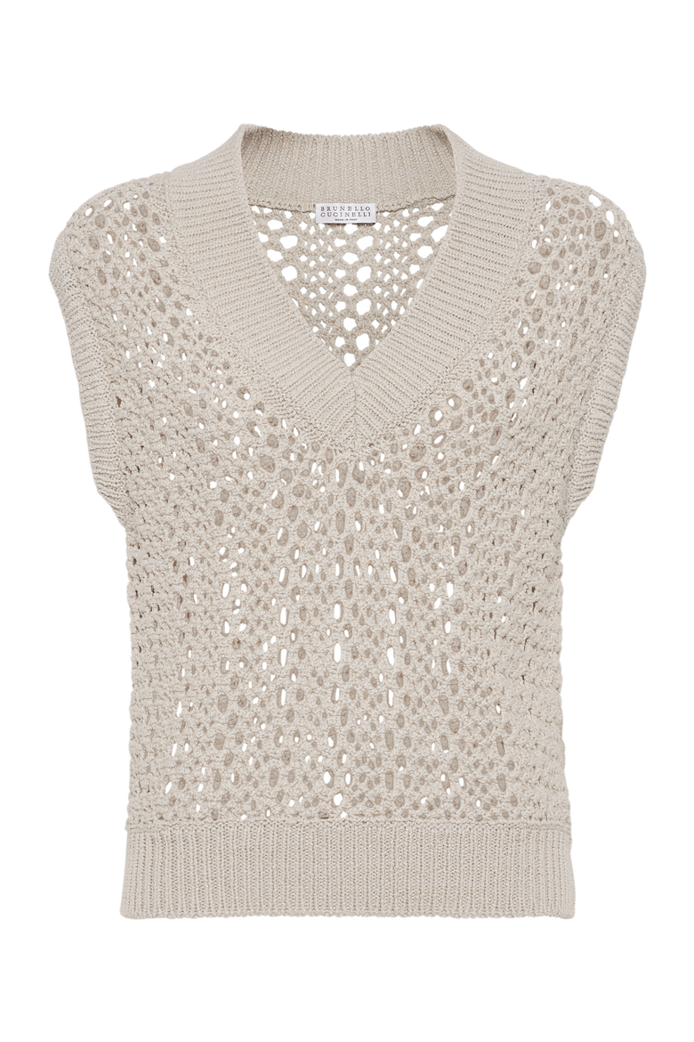 Mesh knit top, Main, color, Light Grey