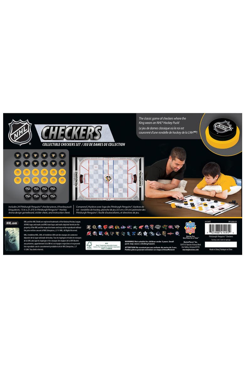 Pittsburgh Penguins Checkers Board Game, Alternate, color, Multicolor
