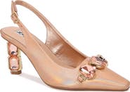 LADY COUTURE Jewel Heel Slingback Pump