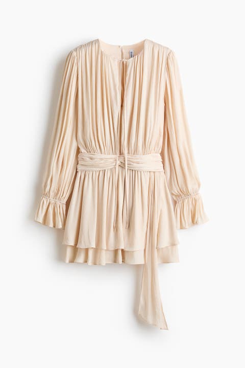 Knot-detail Draped Dress