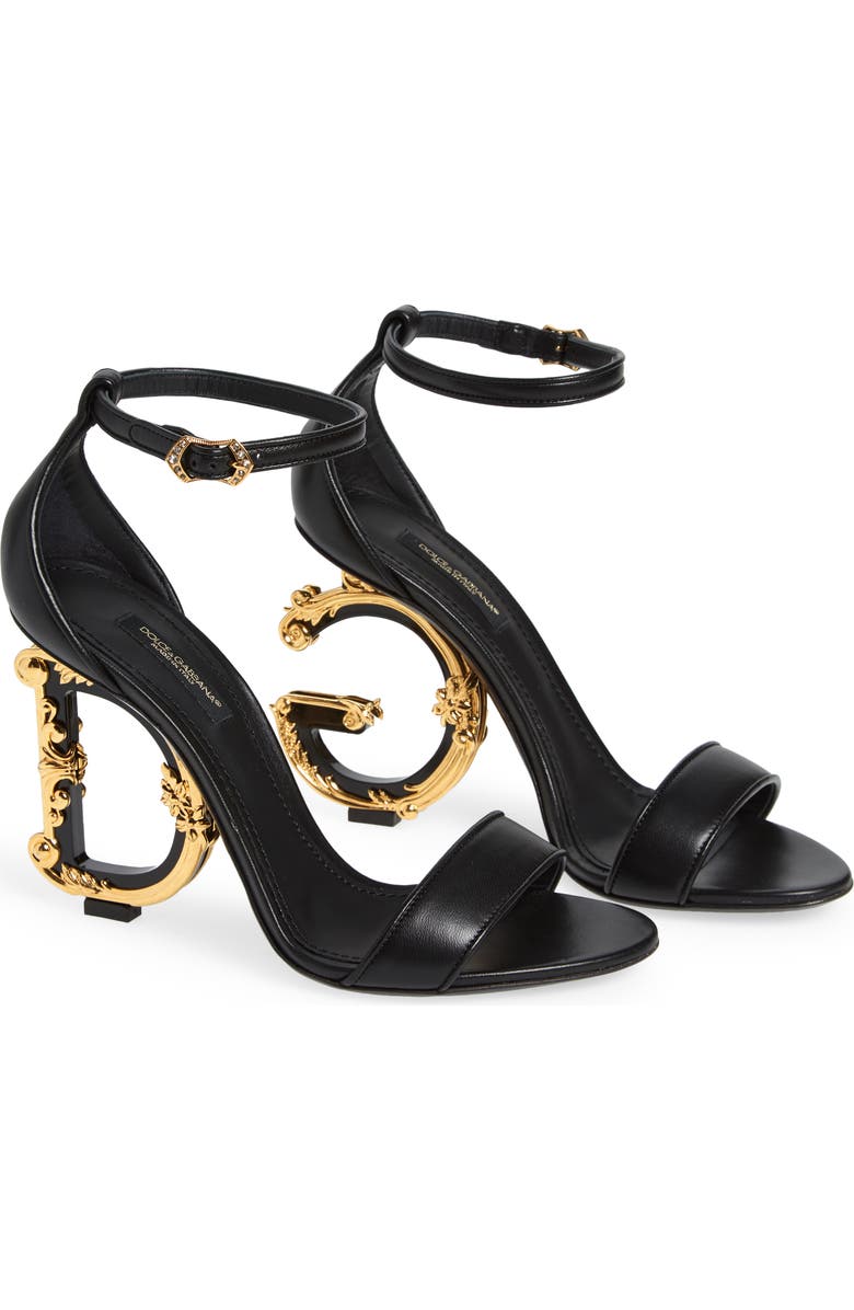 Dolce&Gabbana Keira Baroque DG Heel Sandal, Main, color,