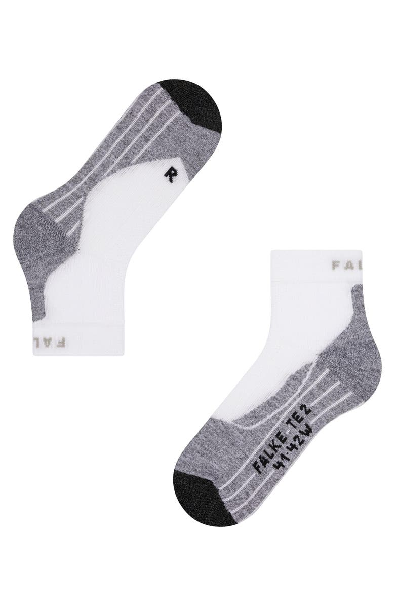 Falke TE2 Tennis Socks for Hard Courts, Alternate, color, White-Mix