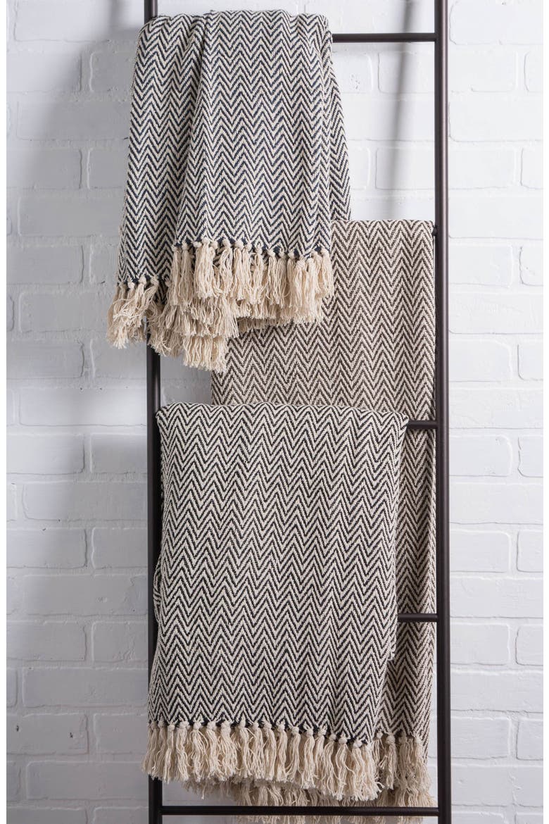 Tassel Throw Blanket, Alternate, color, BLACK