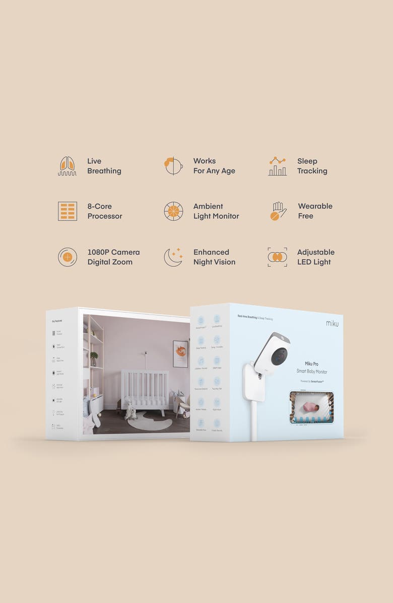 Miku Pro Smart Baby Monitor, Alternate, color,