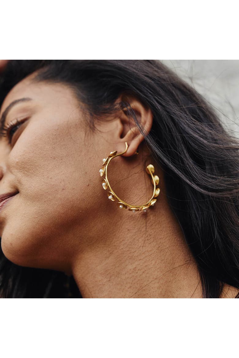 Vitr Hoops, Alternate, color, Gold Plated