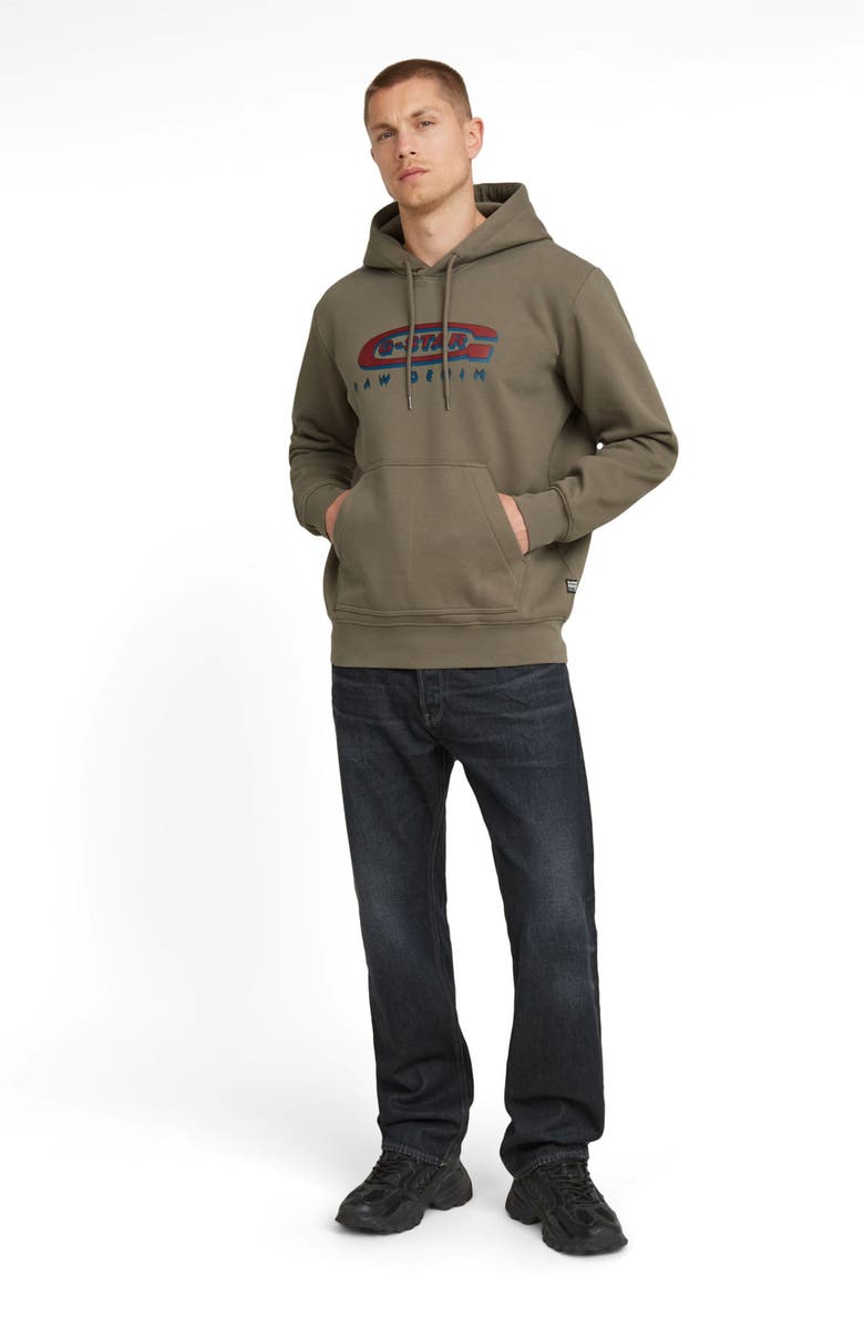 G-STAR Old Skool Logo Hoodie, Alternate, color, 