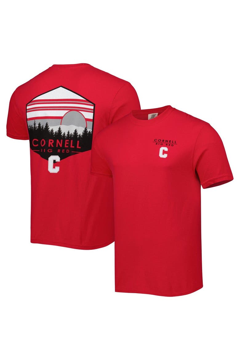 Men's Red Cornell Big Red Landscape Shield T-Shirt, Main, color, Red