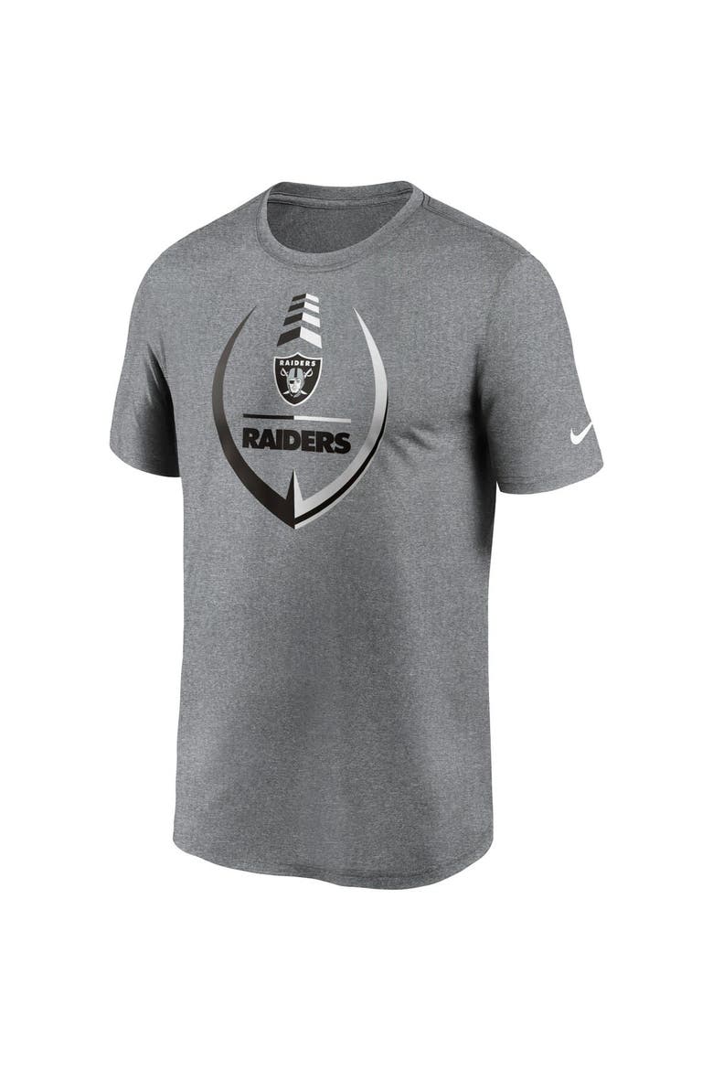 Men's Nike Heathered Gray Las Vegas Raiders Icon Legend Performance T-Shirt, Alternate, color, Heather Gray