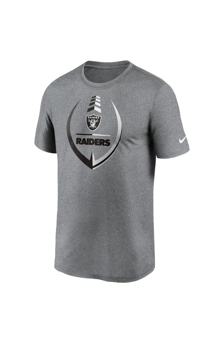 Nike Men's Nike Heathered Gray Las Vegas Raiders Icon Legend Performance T-Shirt, Alternate, color, Heather Gray