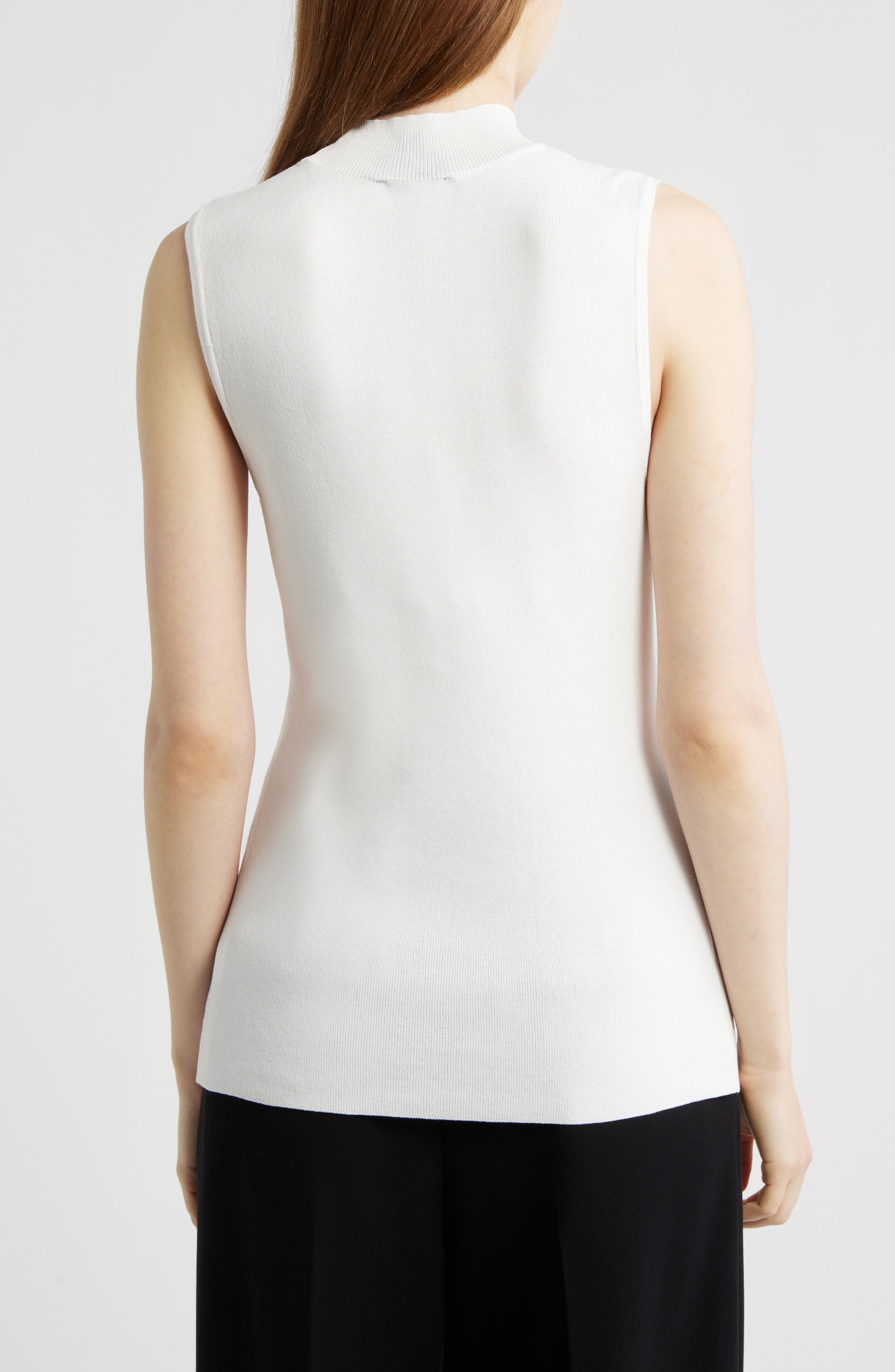 Sleeveless Mock Neck Sweater - image 4