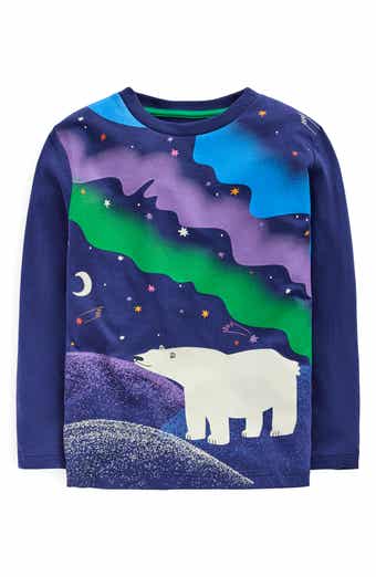 Mini Boden Kids' Long Sleeve Cotton Glow in the Dark Graphic T-Shirt