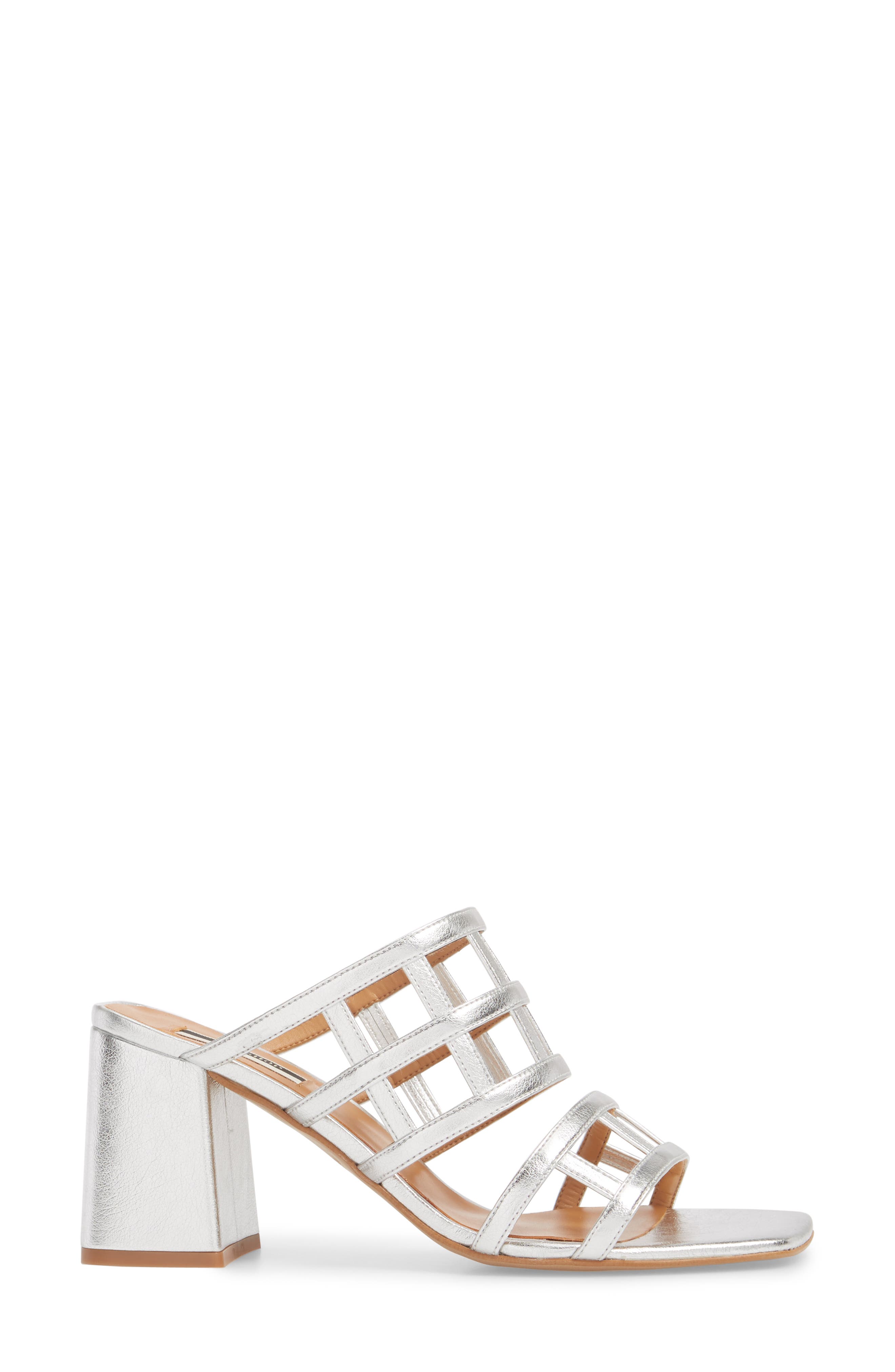 Topshop Eid Night Caged Slide Sandal, Alternate, color, 