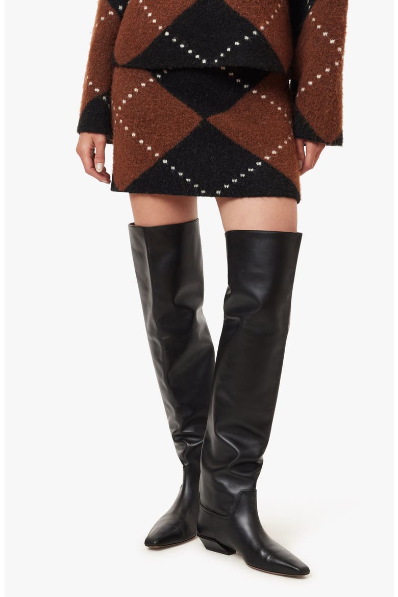 Argyle Sweater Miniskirt, Main, color, BROWNBLACK