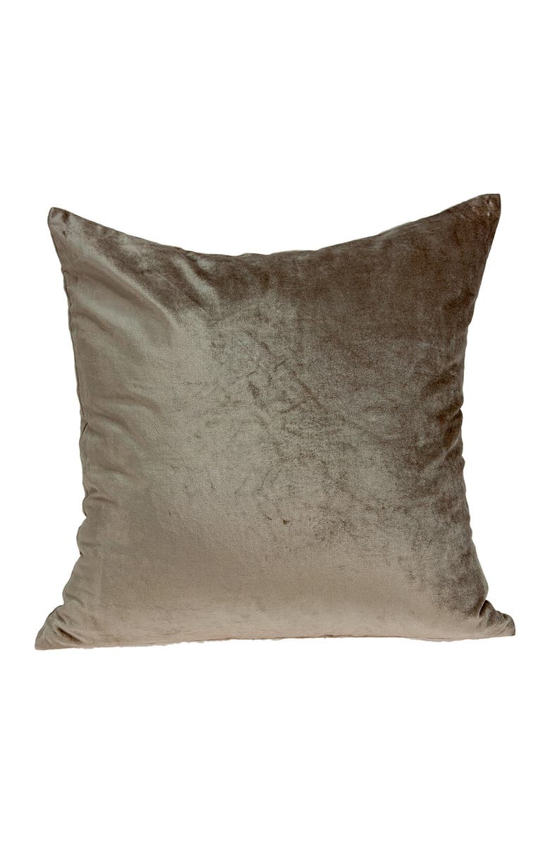 PARKLAND COLLECTION Druzy Transitional Solid Pillow - 22" x 22" - Taupe, Main, color, 