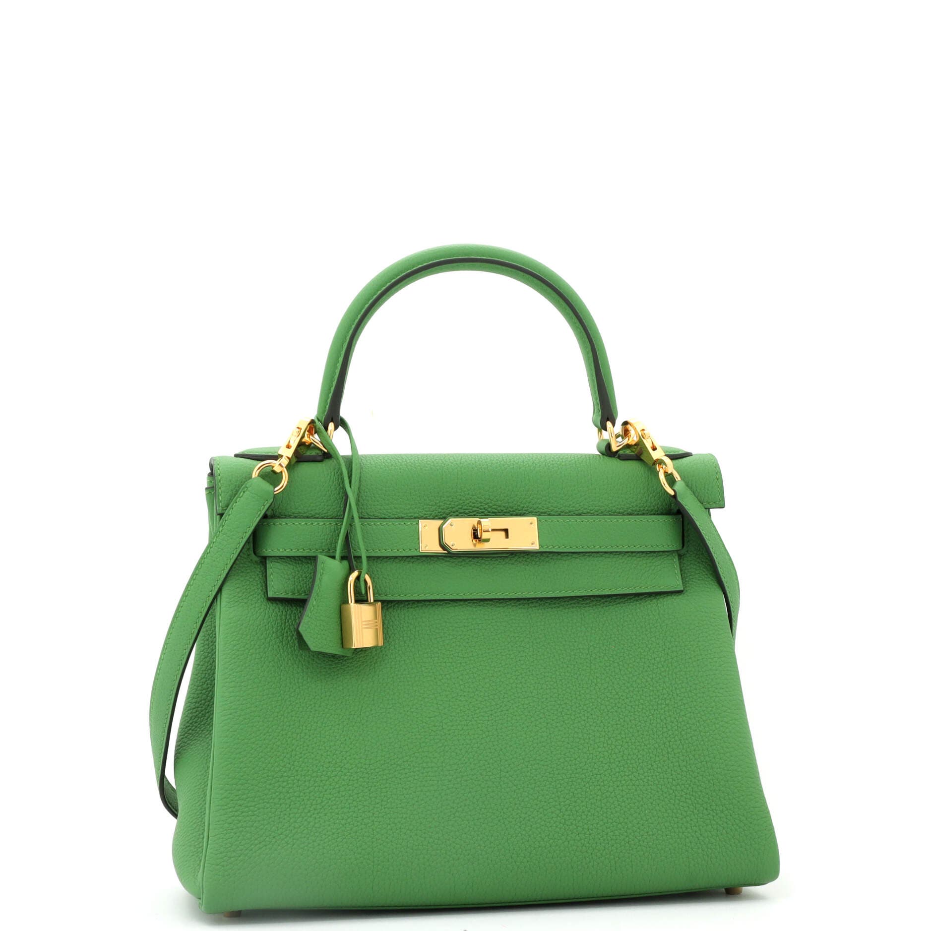 Pre-Owned Hermes Kelly Handbag Green Togo with Gold Hardware 28, Alternate, color, 