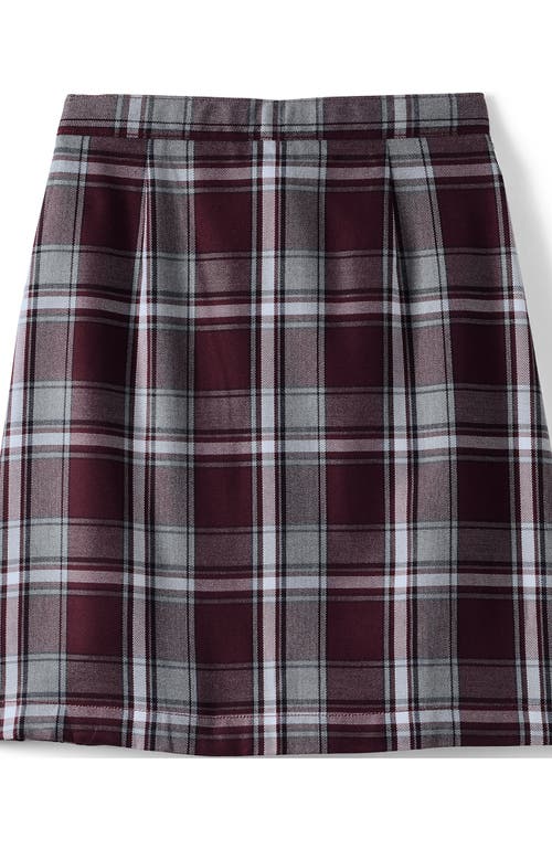 Lands' End School Uniform Girls Slim Plaid A-line Skirt Below The Knee In Multi