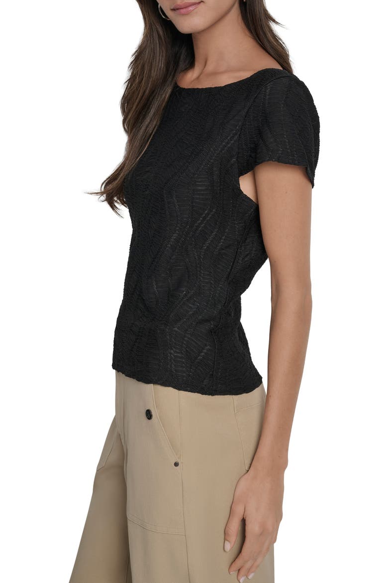 Texture Knit Top, Alternate, color, BLACK