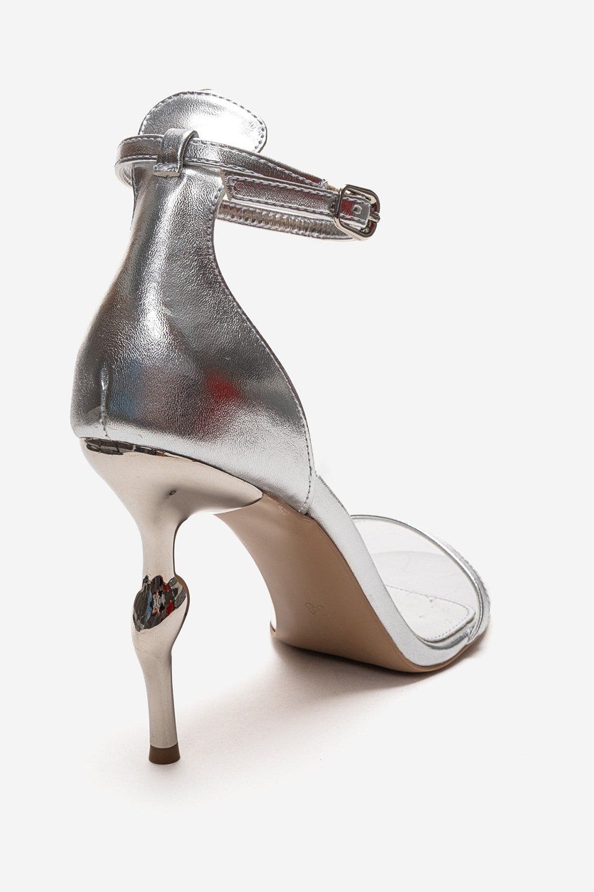 Yelena Ankle Strap Stiletto Pump, Alternate, color, Silver