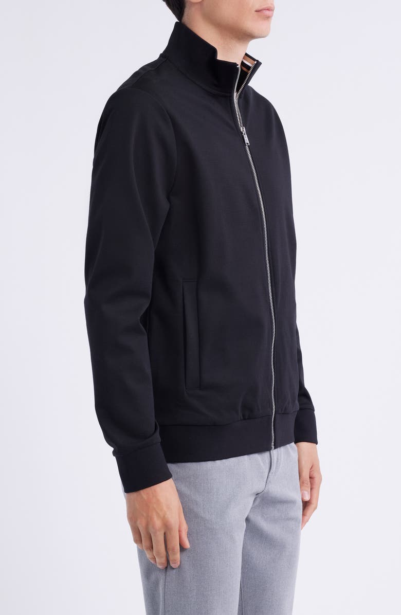 BOSS Shepherd Knit Zip Jacket, Alternate, color, Black