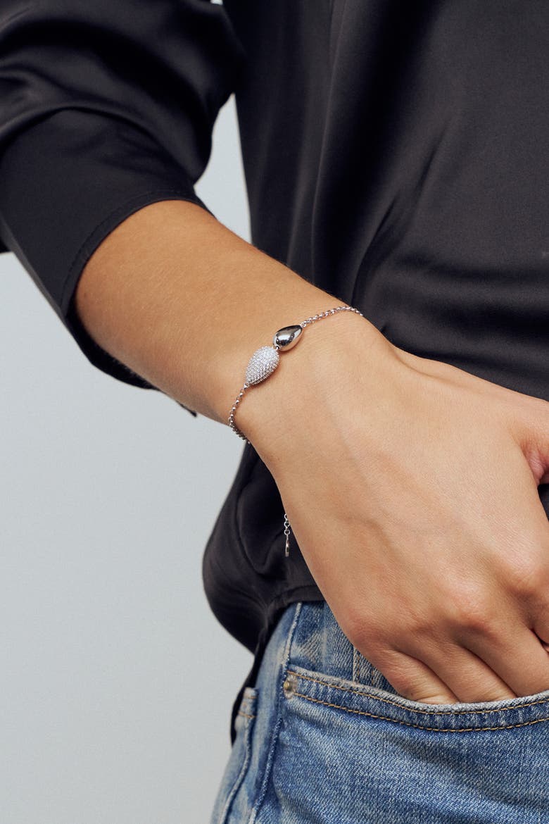 Bracelet Goccia Due, Alternate, color, 925 Sterling Silver