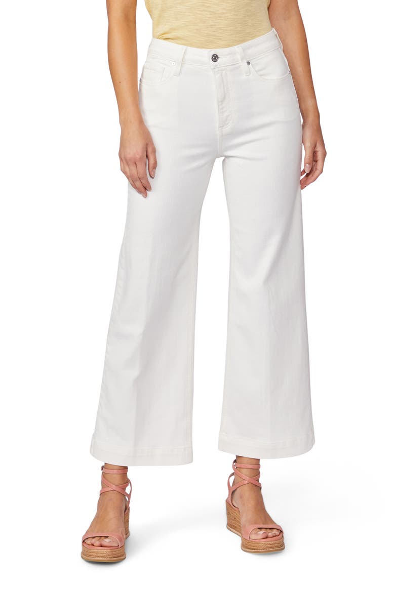 Anessa High Waist Wide Leg Crop Jeans, Main, color, LIGHT ECRU