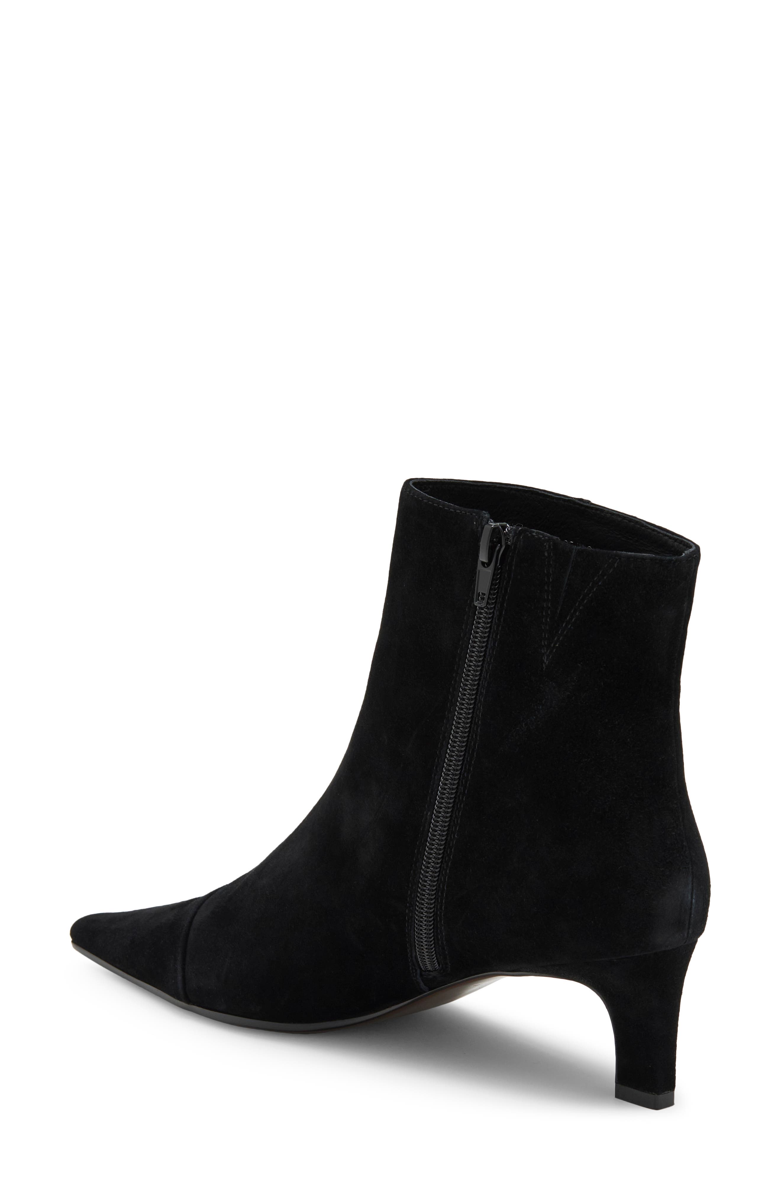 No Time Kitten Heel Bootie, Alternate, color, BLACK SUEDE