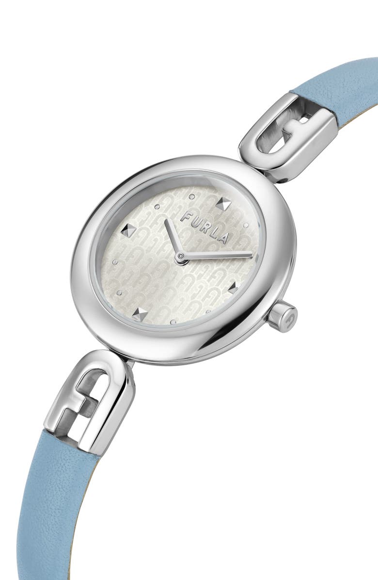 Furla Bangle Leather Strap Watch, 28mm, Alternate, color, 