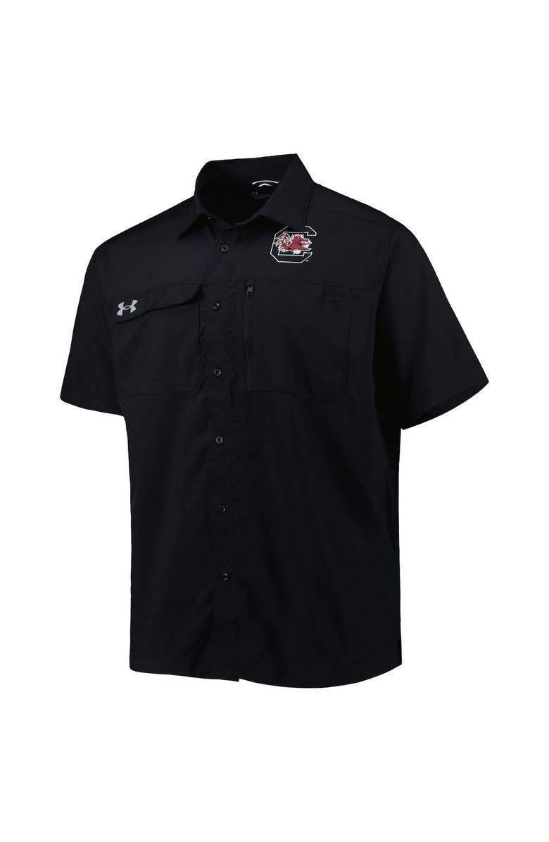 Under Armour Men's Under Armour Black South Carolina Gamecocks Motivate Button-Up Shirt, Alternate, color, 