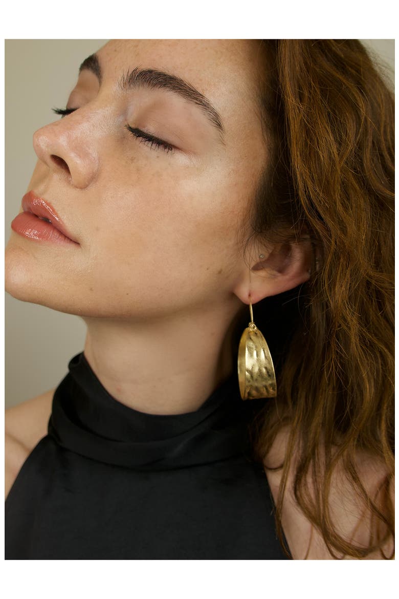 Terrain Hoop Earrings, Alternate, color, GOLD