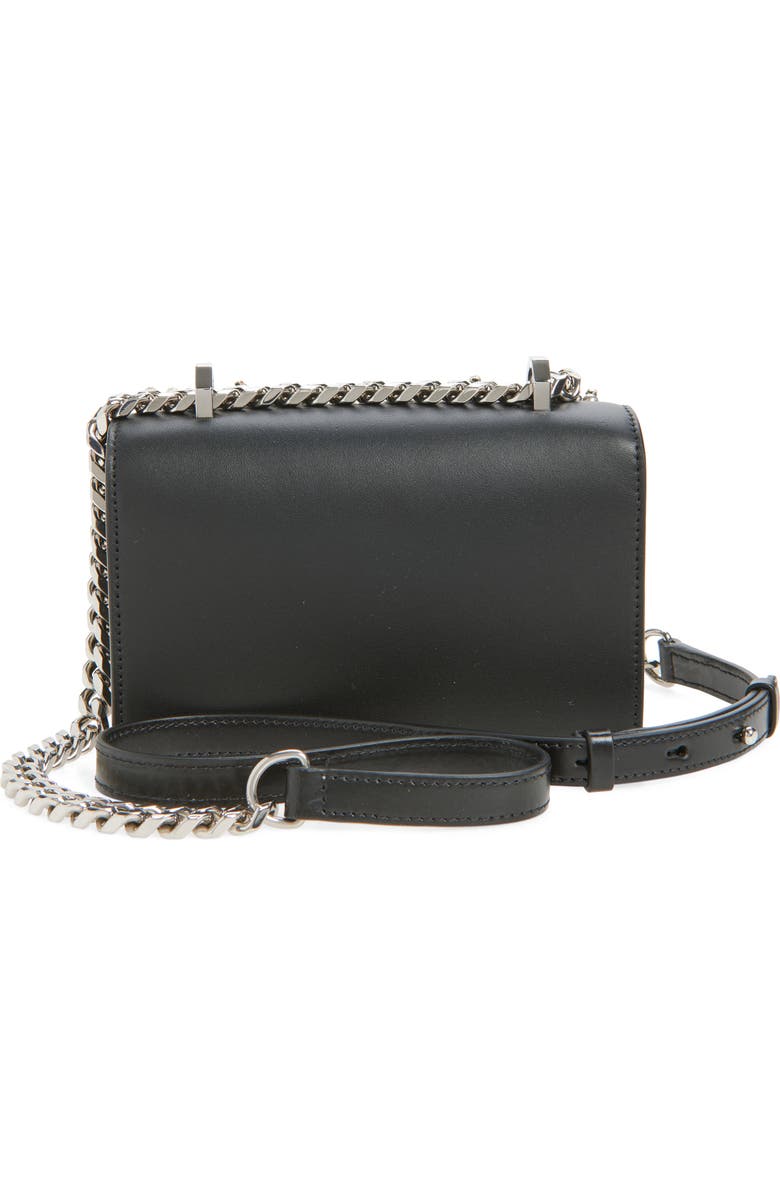 McQueen Mini Jewelled Satchel, Alternate, color, Black/ Silver