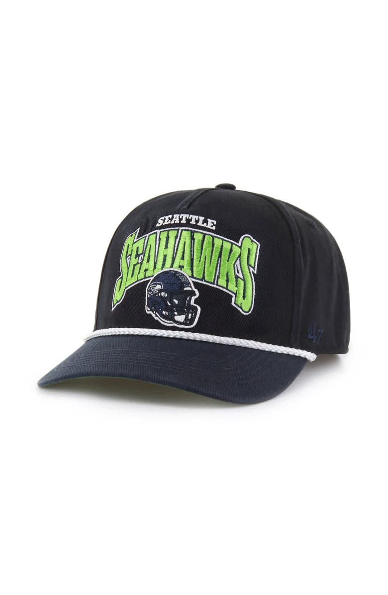 '47 Men's '47 Black/College Navy Seattle Seahawks Palermo Hitch Adjustable Hat, Main, color, 