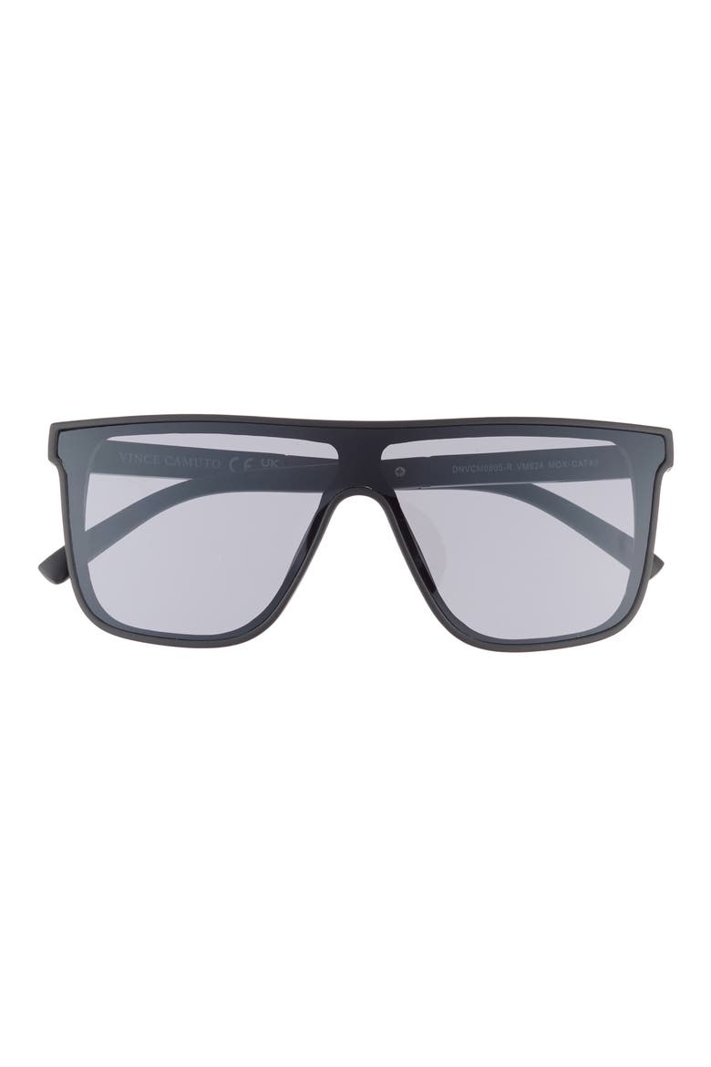 68mm Flat Top Sunglasses, Main, color, MATTE BLACK