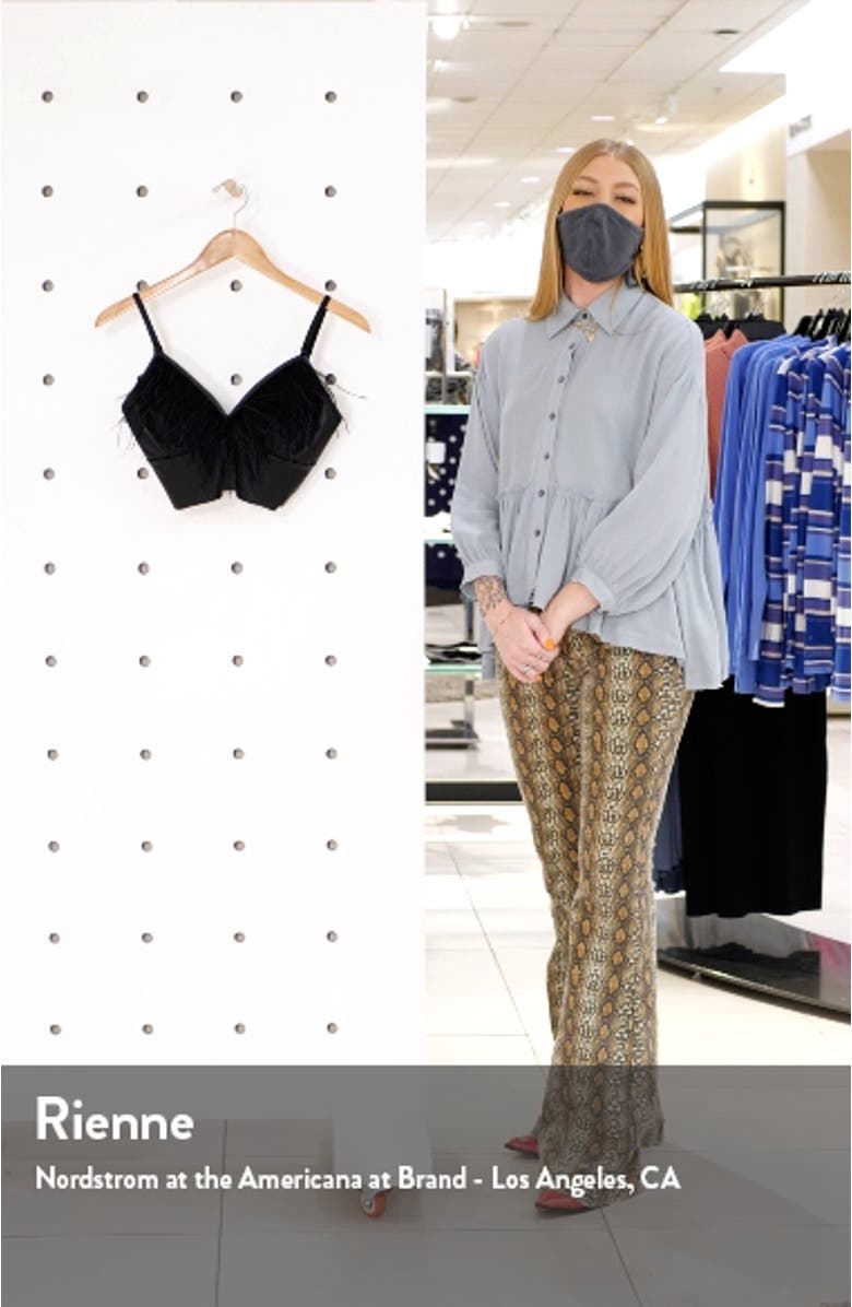 Faux Leather Feather Bralette, sales video thumbnail