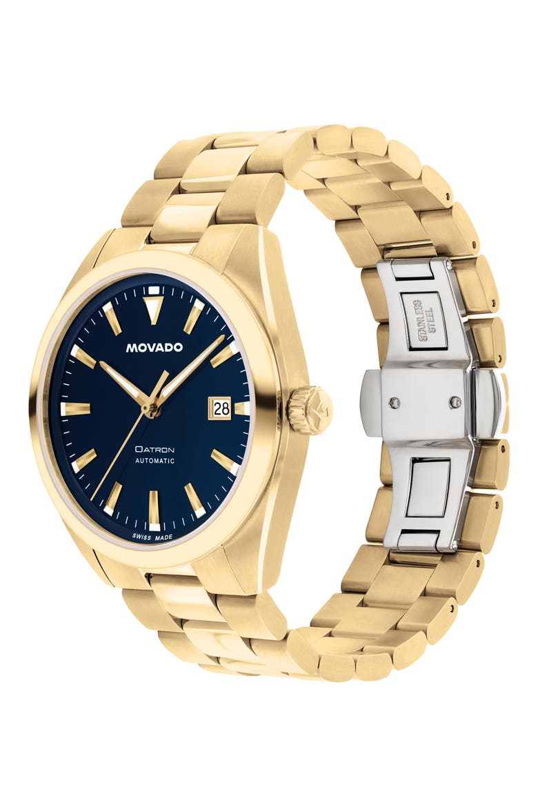 Datron Automatic Bracelet Watch, 39mm, Alternate, color, BLUE