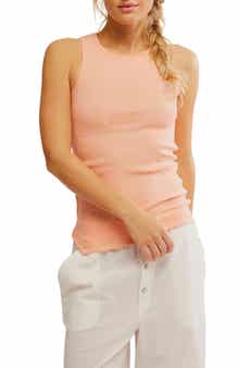 Free People Fresh in Love Pointelle Rib Crewneck Tank